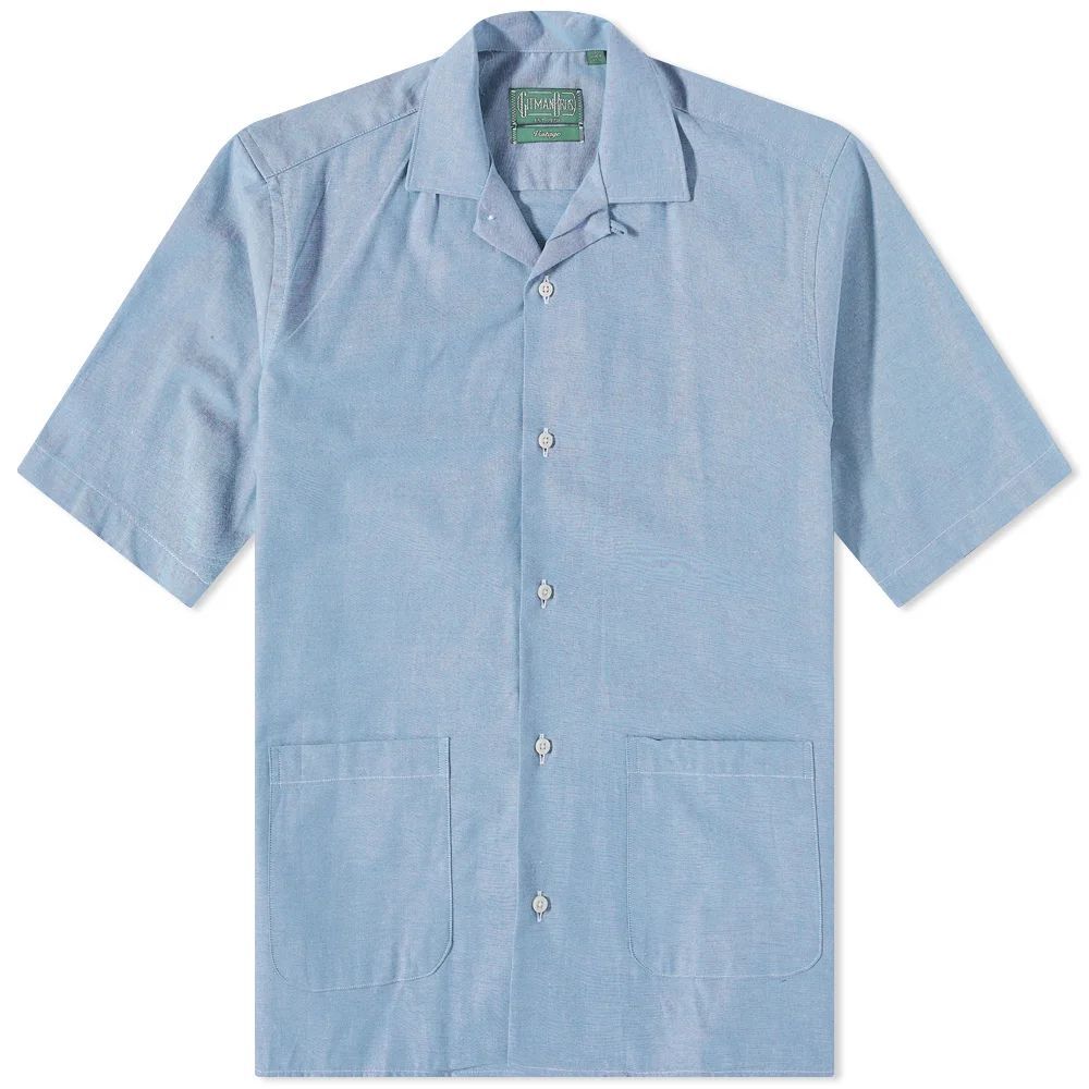 Men's Summer Chambray Beach Shirt Blue