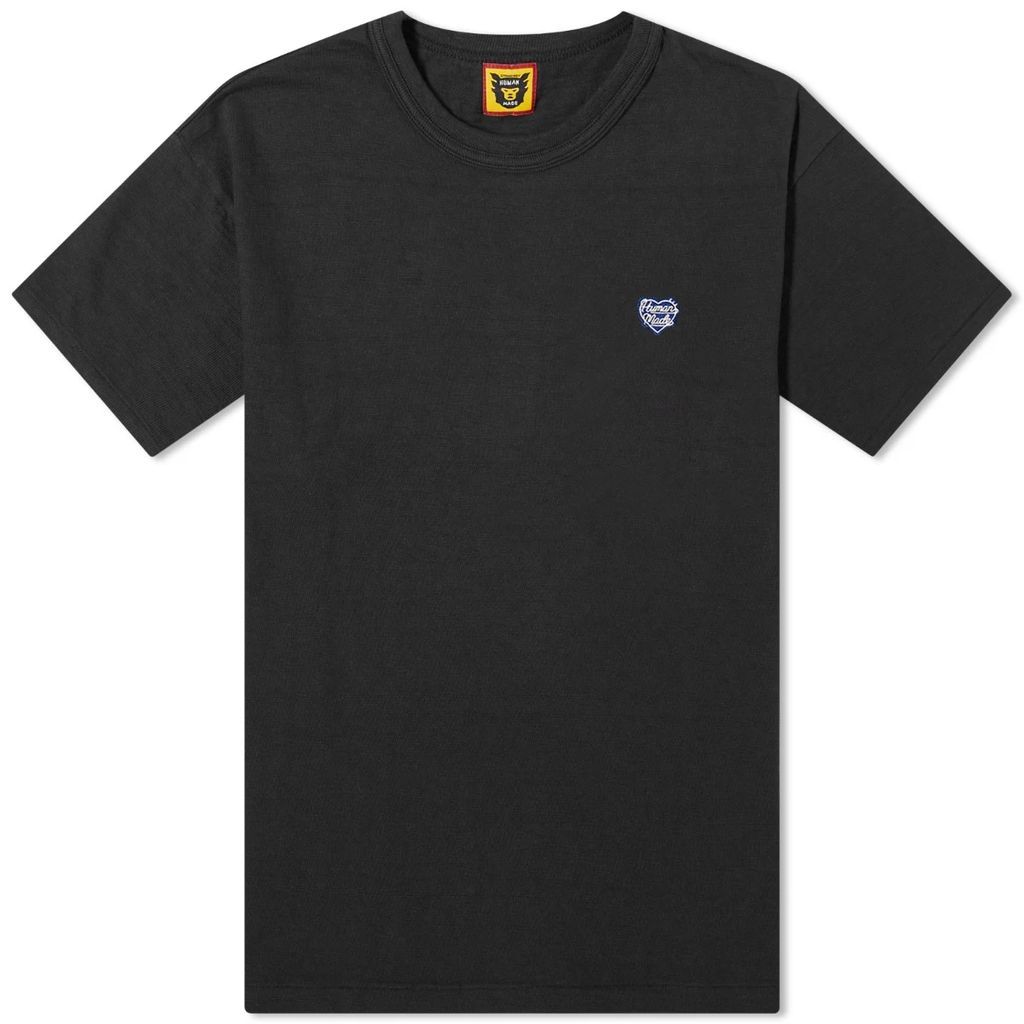 Men's Heart Badge T-Shirt Black