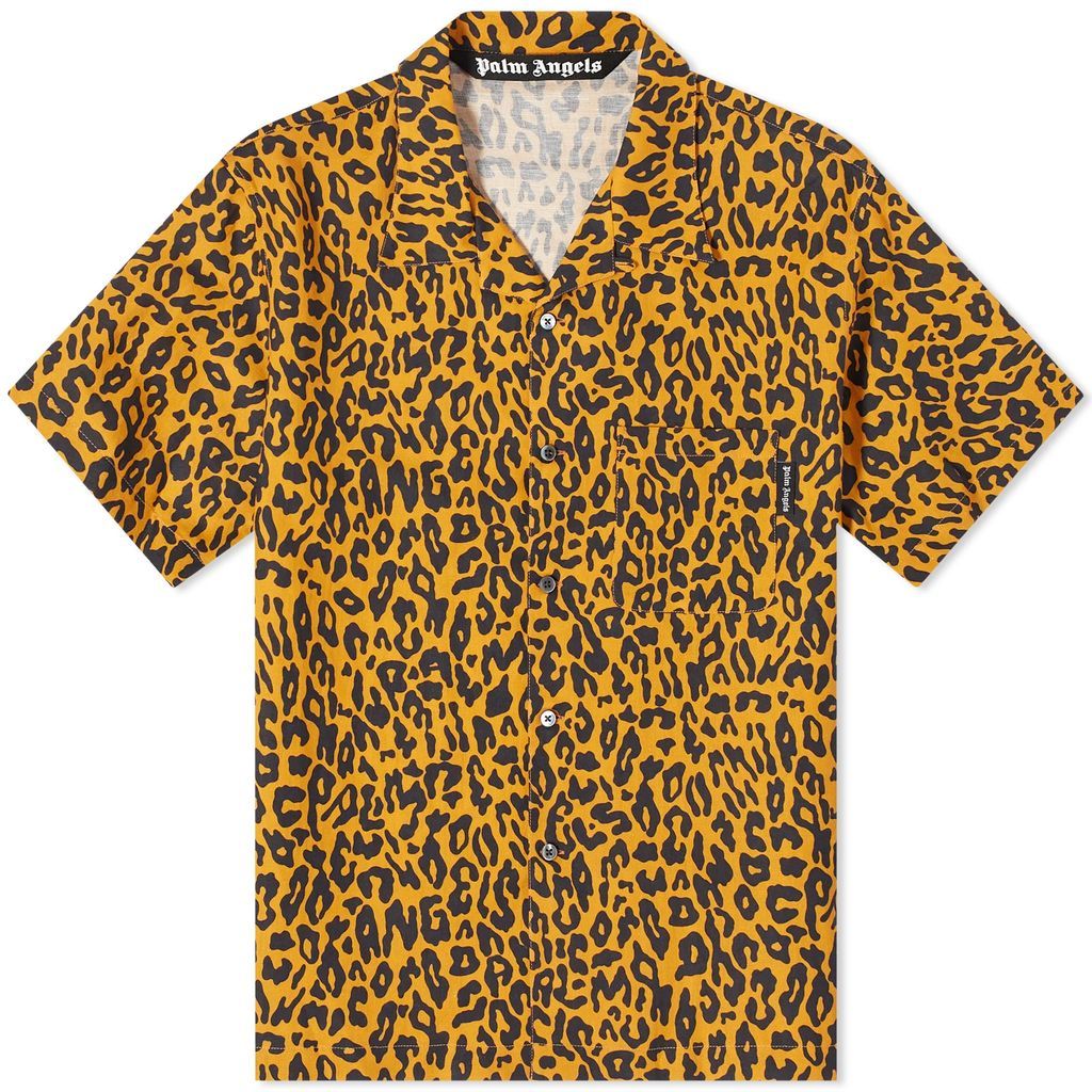 Men's Leopard Vacation Shirt Orange