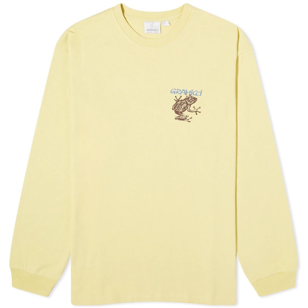 Men's Sticky Frog Long Sleeve T-Shirt Foggy Lemon
