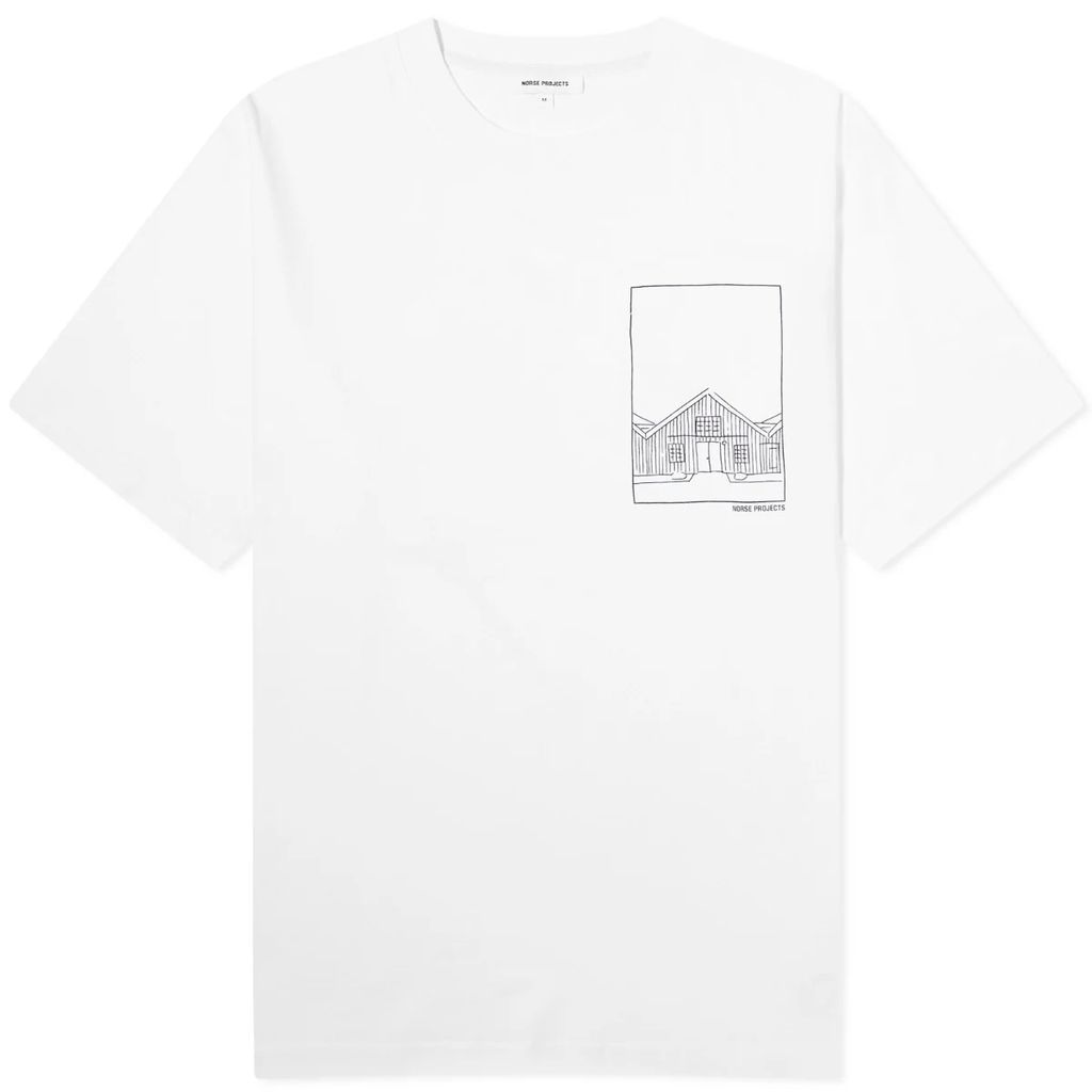 Men's Johannes Kanonbadsvej Print T-Shirt White