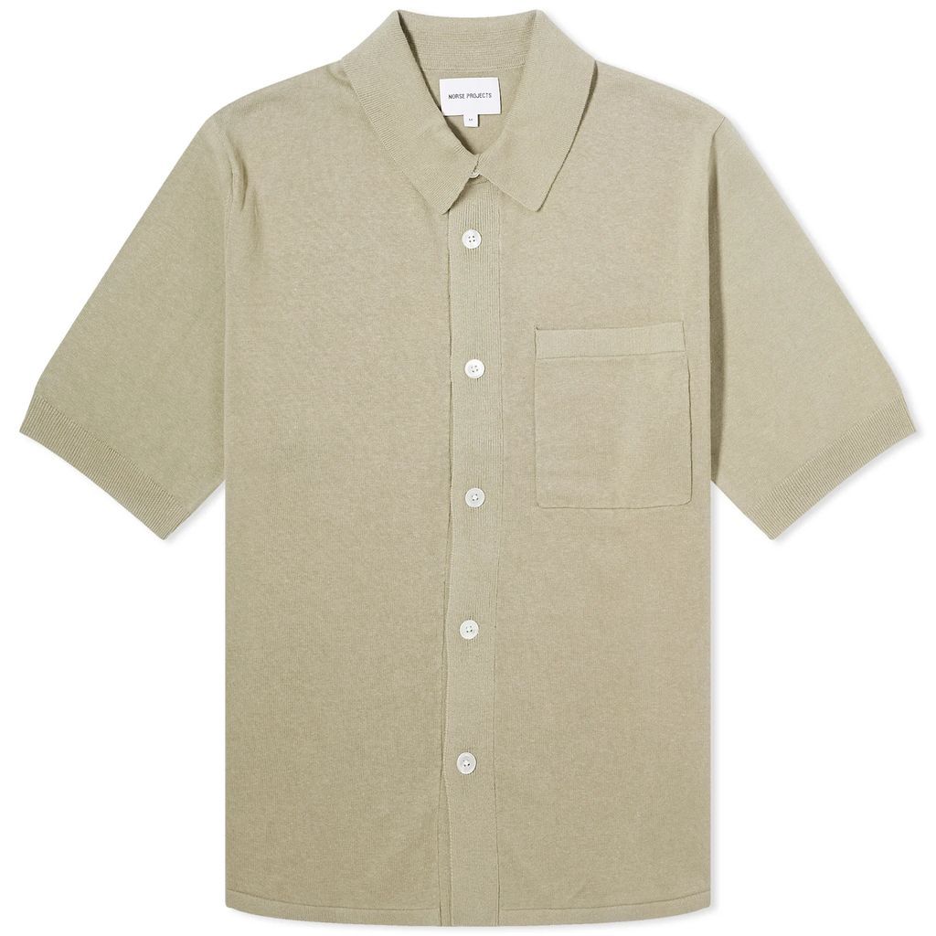 Men's Rollo Cotton Linen Short Sleeve Shirt Clay