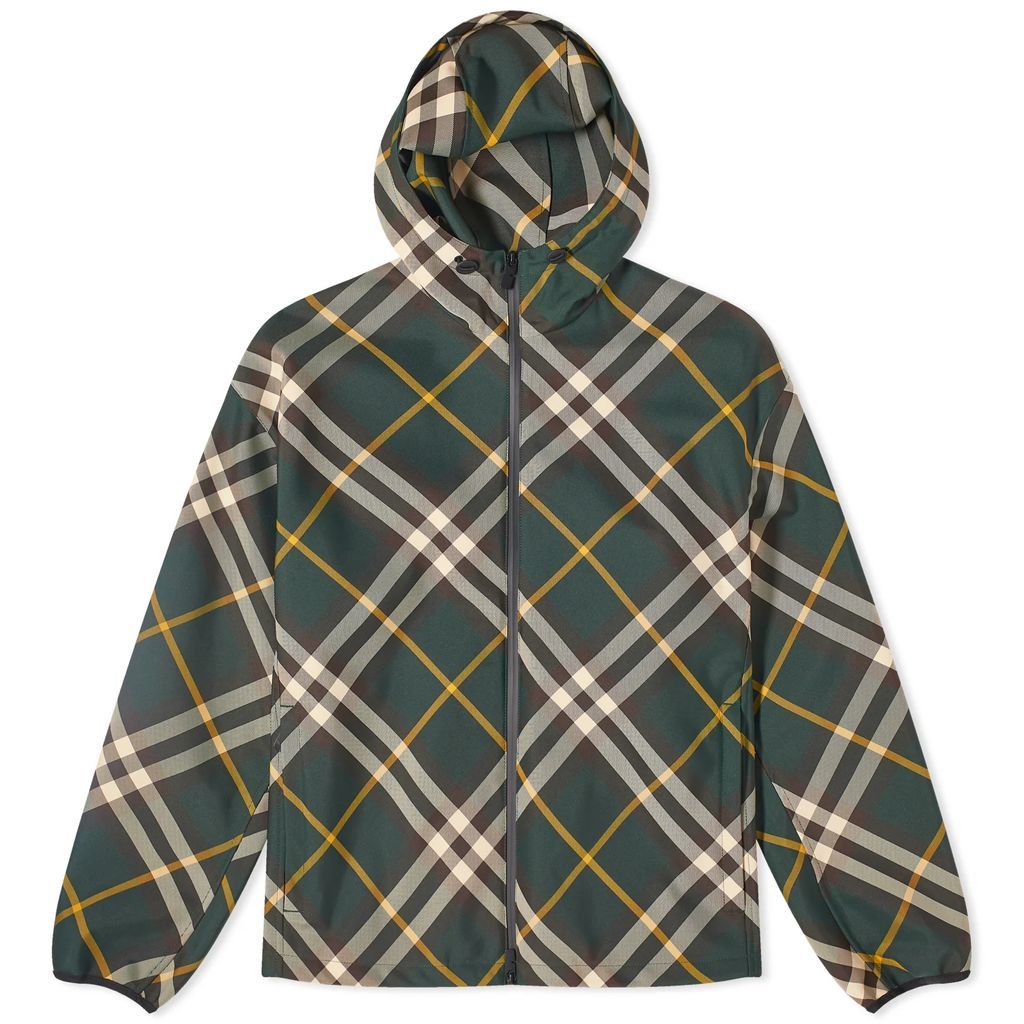 Men's EKD Logo Check Hooded Jacket Ivy Check