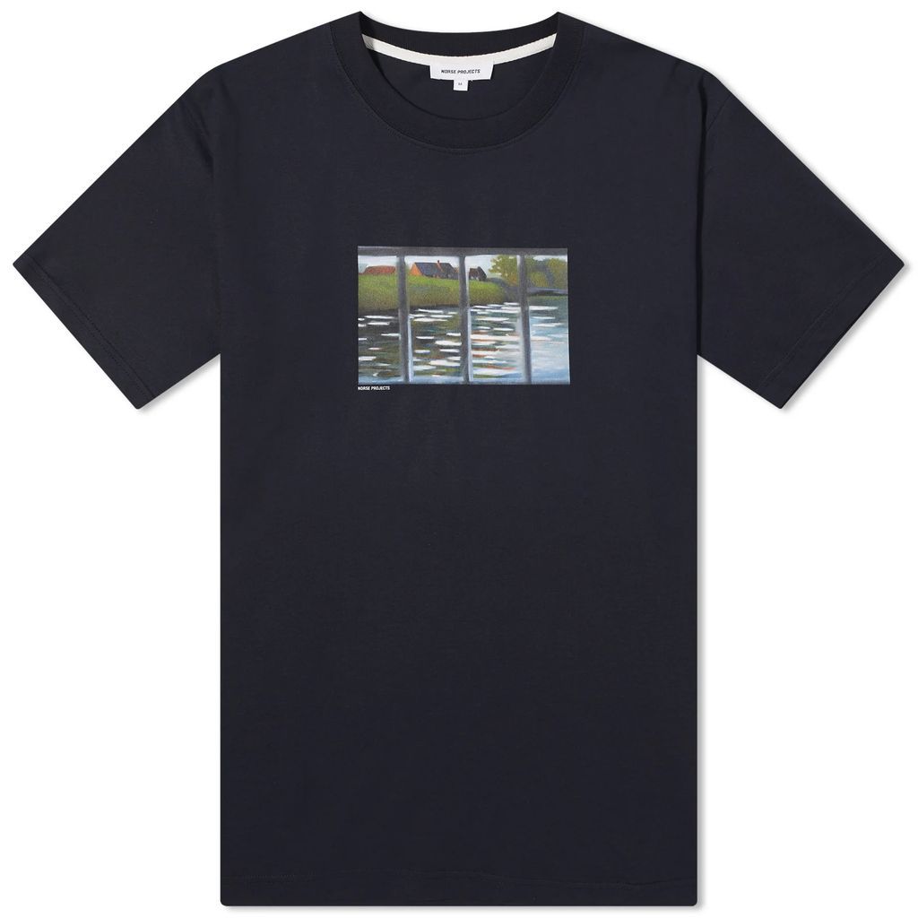 Men's Johannes Canal Print T-Shirt Dark Navy