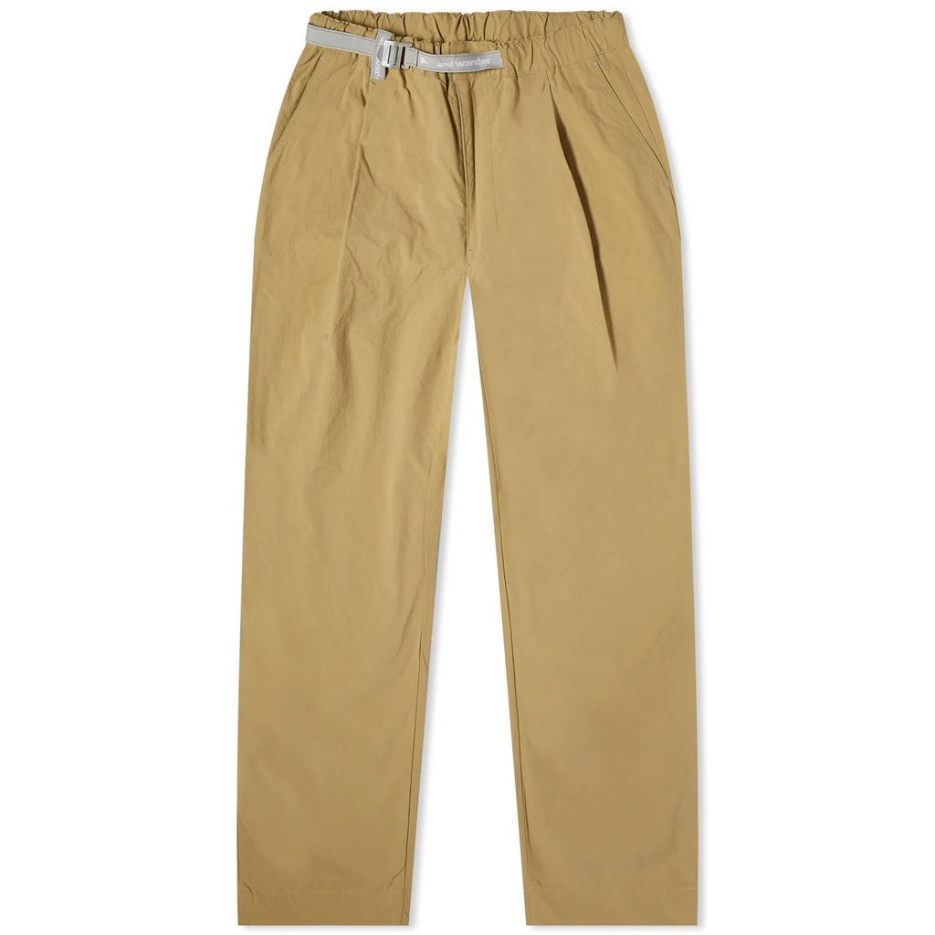 Men's Nylon Chino Tuck Tapered Pants Beige