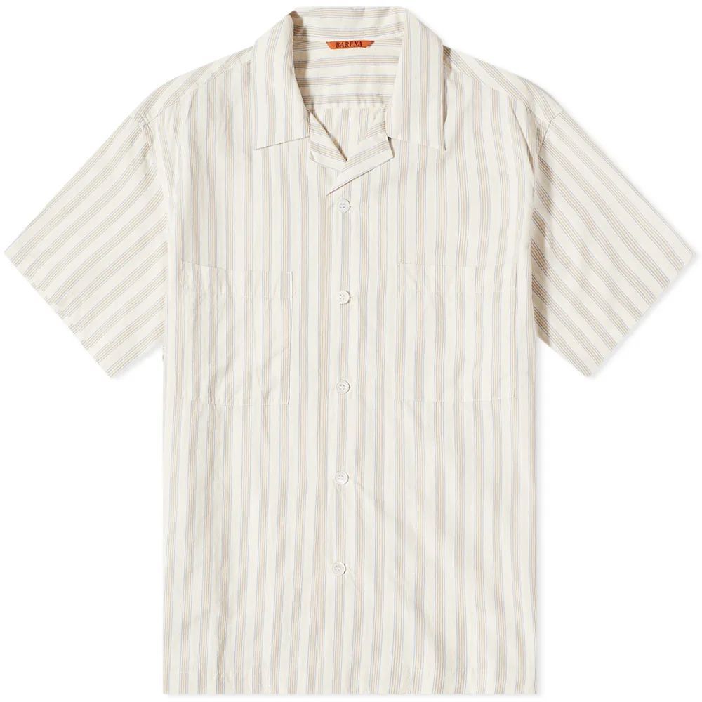 Men's Stripe Vacation Shirt Khaki
