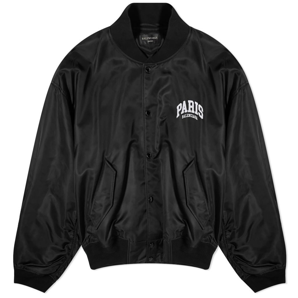 Men's Paris Varsity Jacket Black