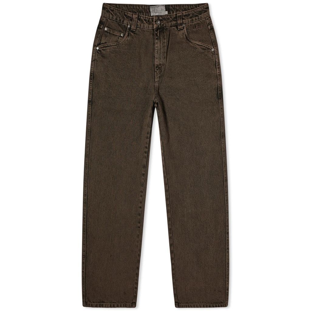 Men's Classic Relaxed Denim Pants Faded Brown