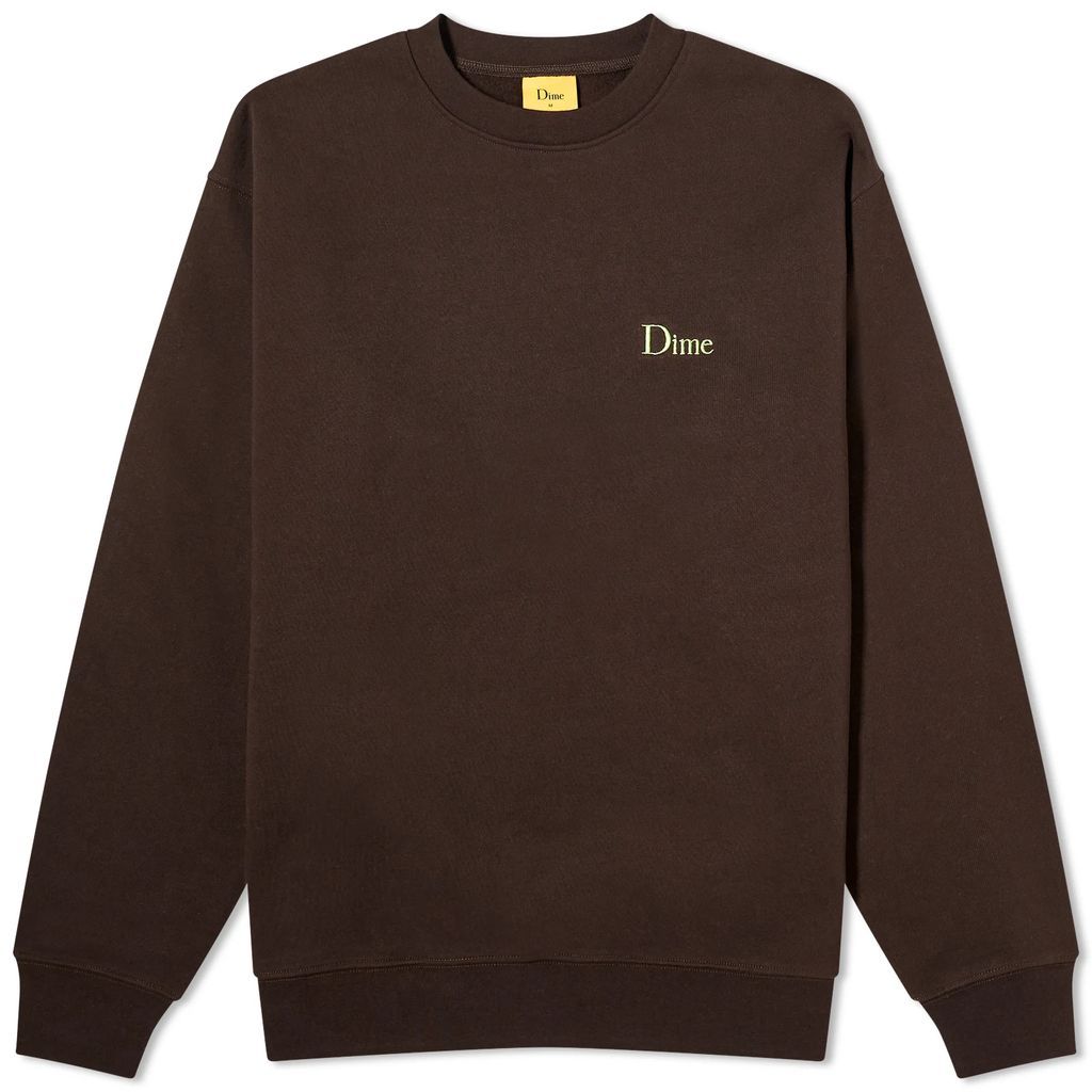 Men's Classic Small Logo Sweat Deep Brown