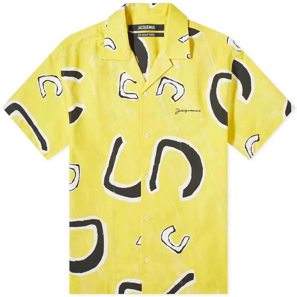 Men's Jean Monogram Vacation Shirt Yellow/Black