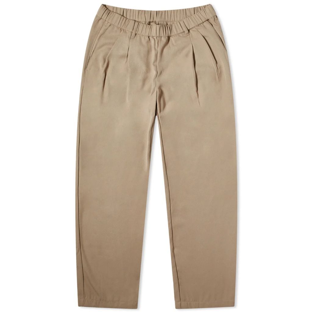 Men's Pleated Twill Trousers Tan