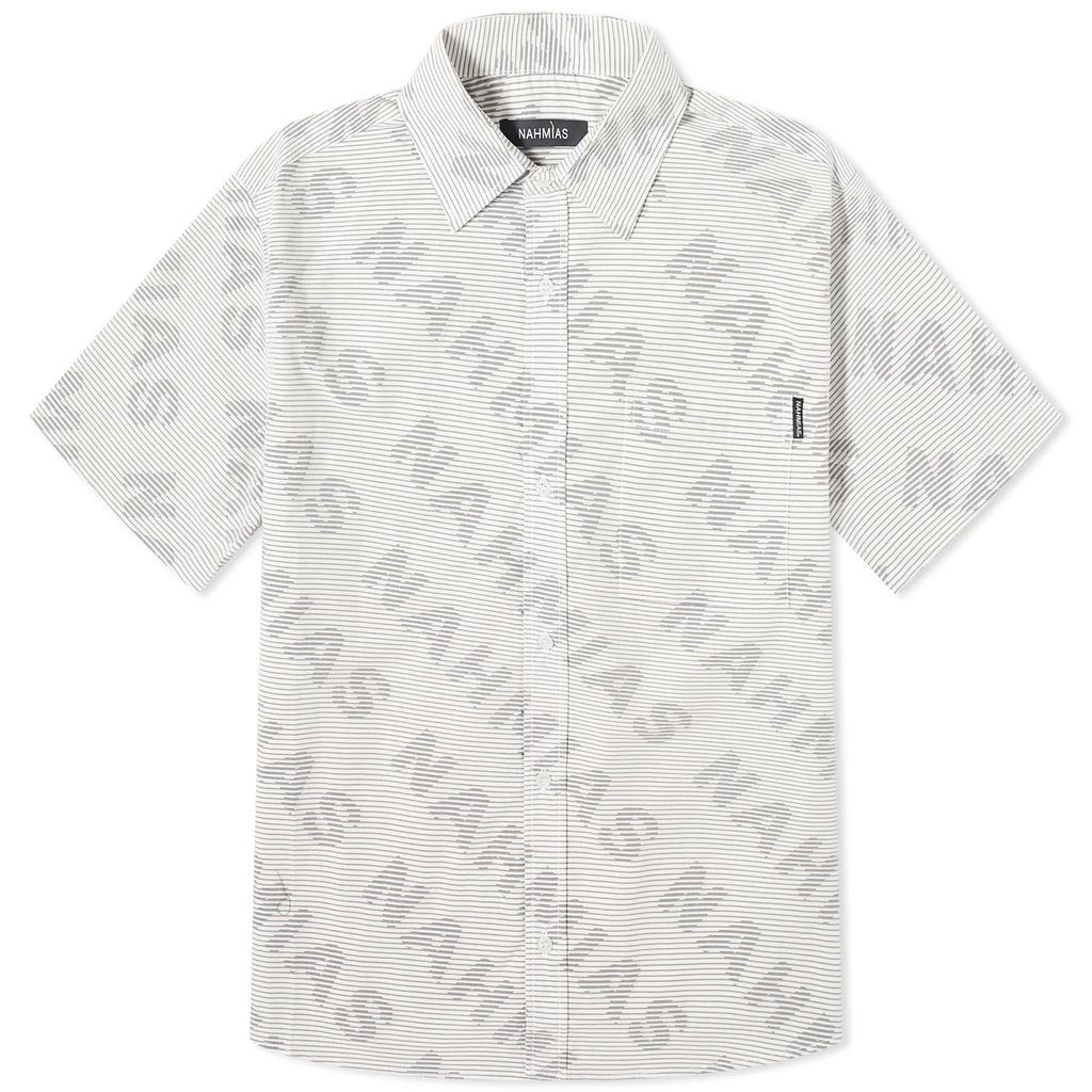Men's Logo Stripe Short Sleeve Shirt Grey