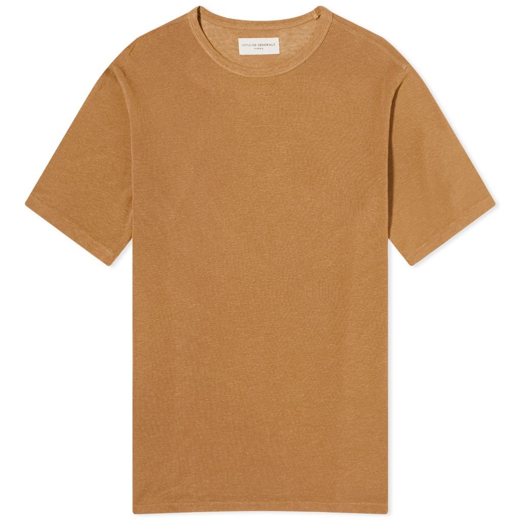 Men's Pigment Dyed Linen T-Shirt Cigar