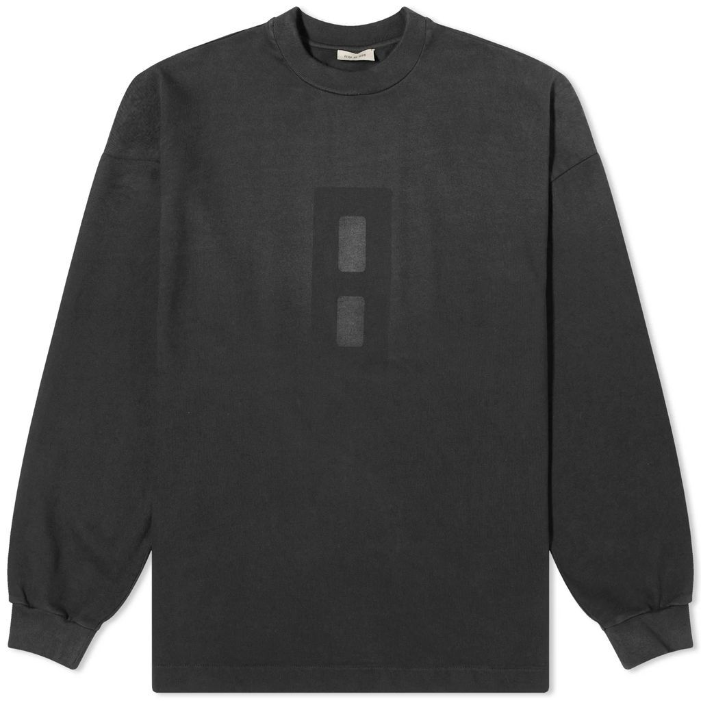 Men's Long Sleeve Airbrush 8 T-Shirt Black