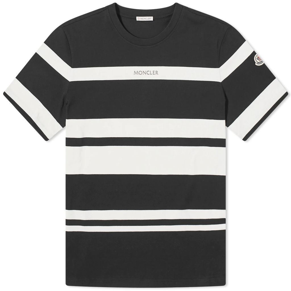 Men's Stripe Logo T-Shirt Black