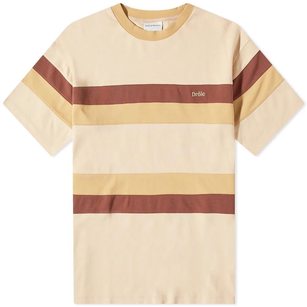 Men's Bold Stripe T-Shirt Beige