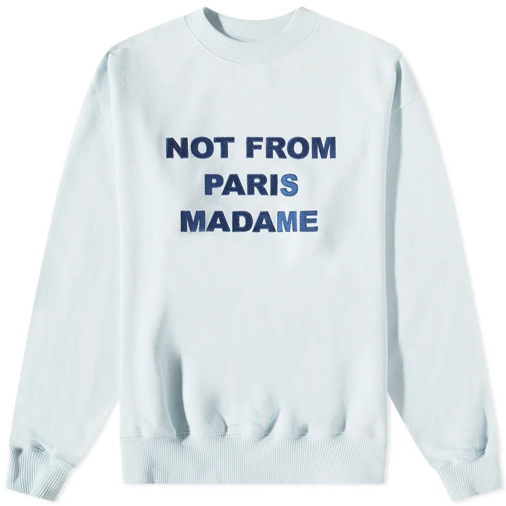Men's Not From Paris Madame Crew Sweat Light Blue