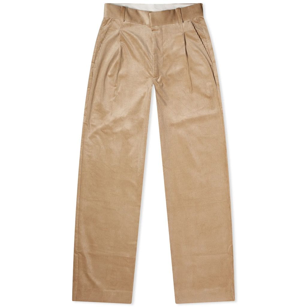 Presented by END. Corduroy Pleated Trouser Beige