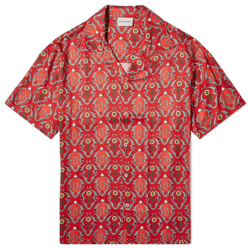 Men's Ornaments Vacation Shirt Red