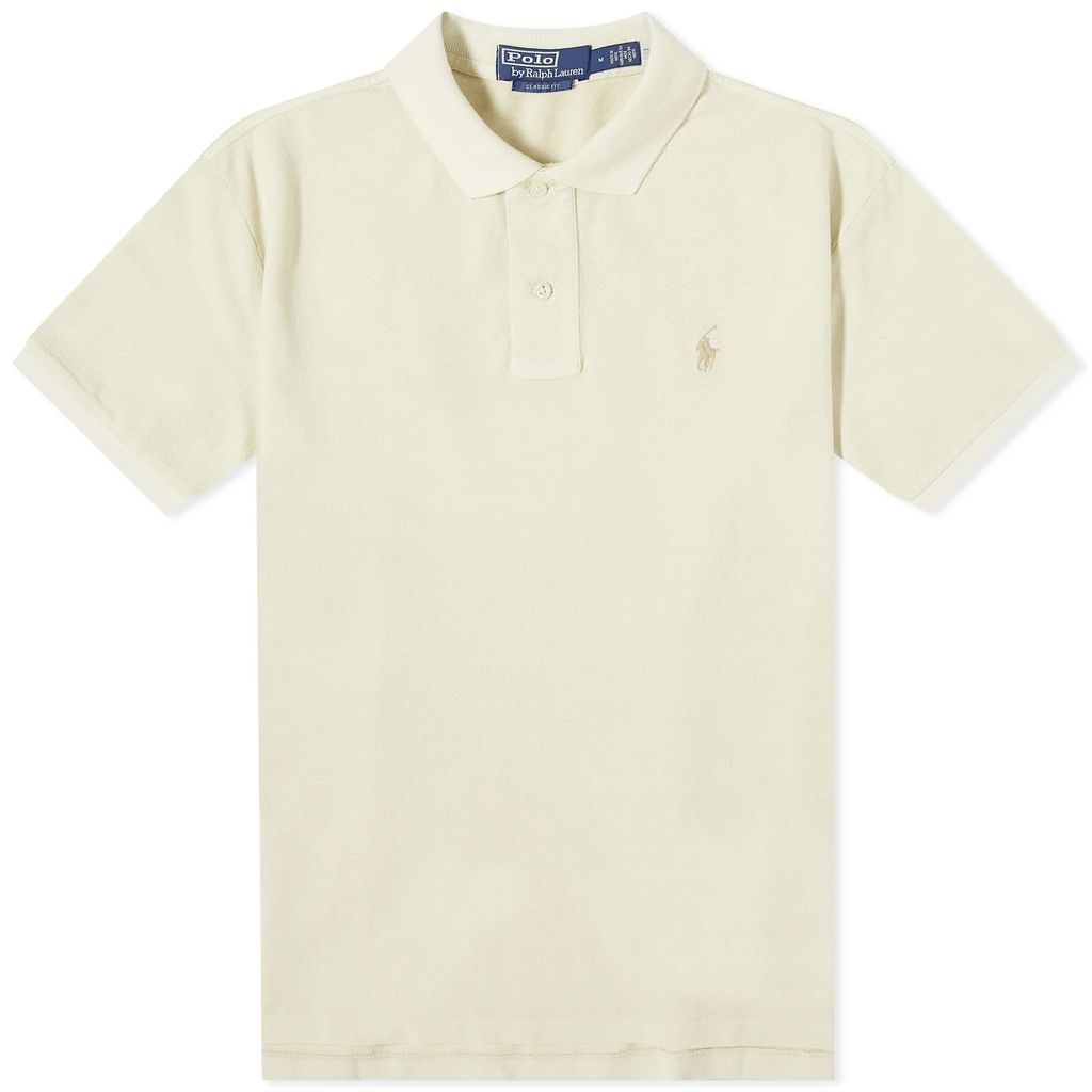 Men's Mineral Dyed Polo Shirt Natural