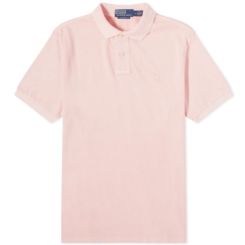 Men's Mineral Dyed Polo Shirt Rose