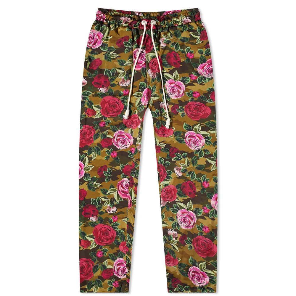 END. x Palm Angels Men's Allover Camo Rose Pajama Pant Red