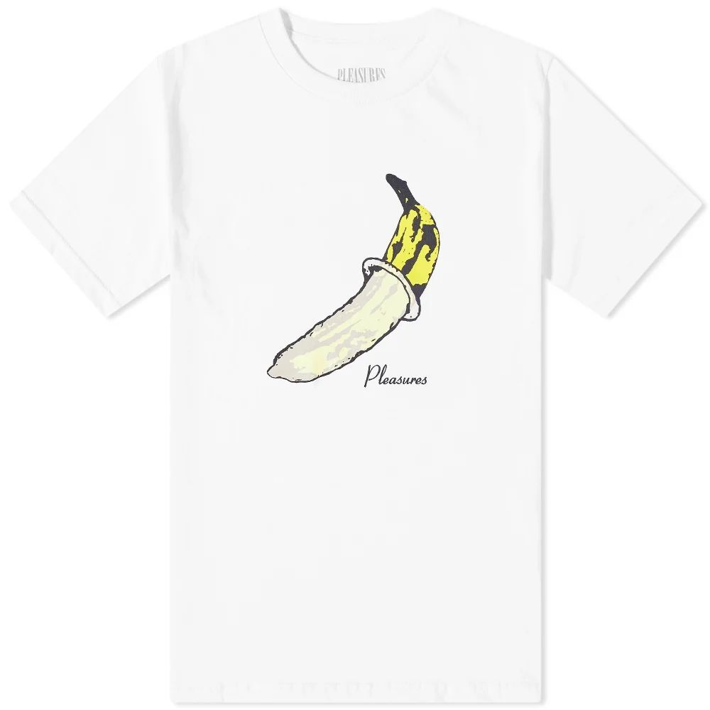 END. x Pleasures Men's 'Sexual Satisfaction' Nana T-Shirt White