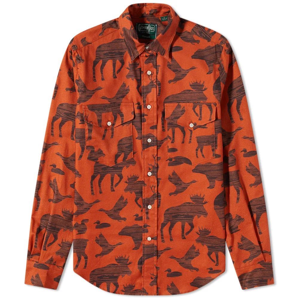 Men's 2 Pocket Earth Flannel Overshirt - End. Exclu Orange
