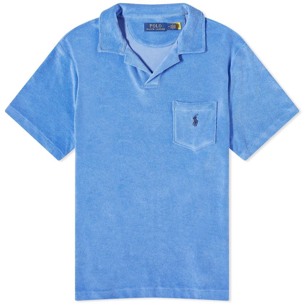 Men's Cotton Terry Polo Shirt Harbour Island Blue