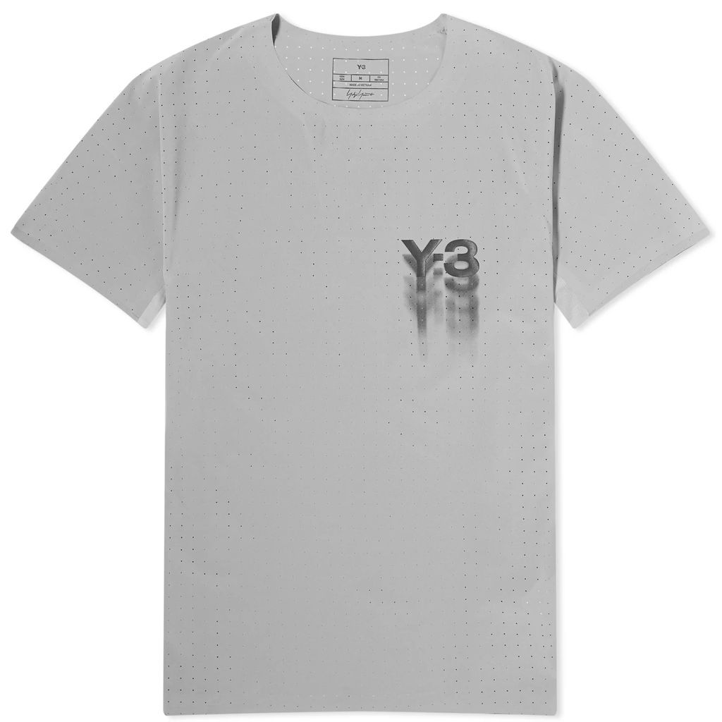 Men's Run Short Sleeved T-shirt Ch Solid Grey