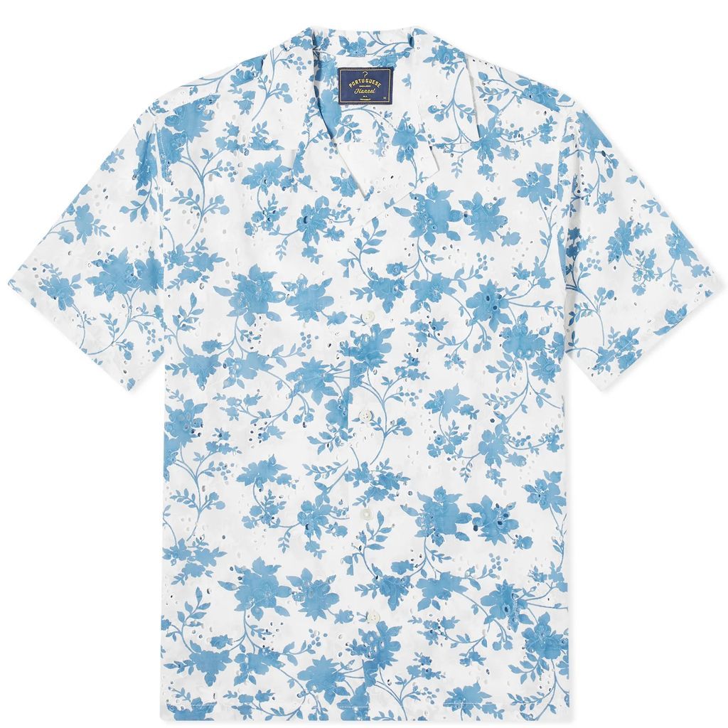 Men's Minho Floral Vacation Shirt White/Blue