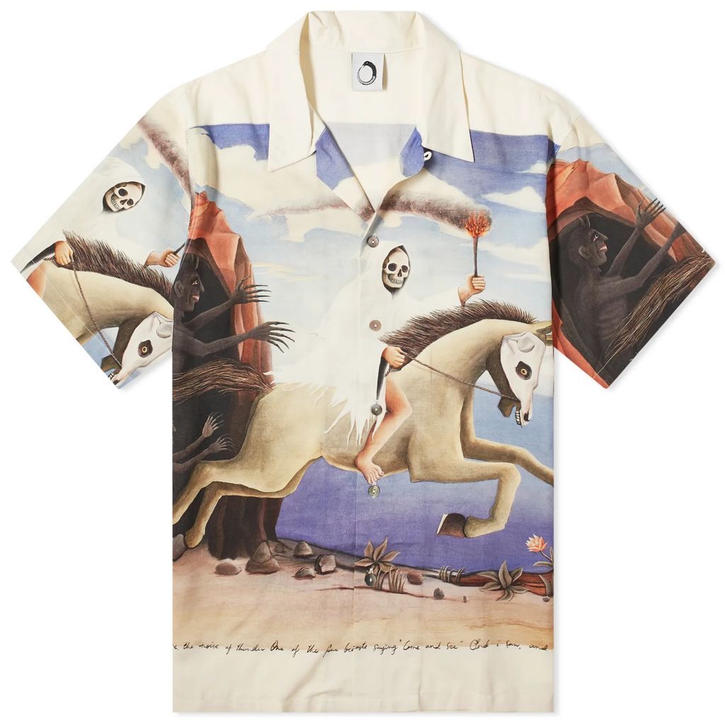 Men's Pale Horse Border Vacation Shirt Multi
