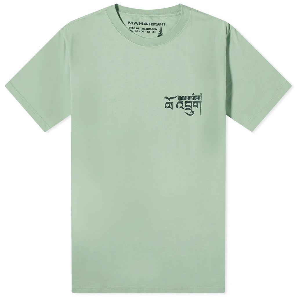 Men's Tashi Mannox Abundance Dragon T-Shirt Green