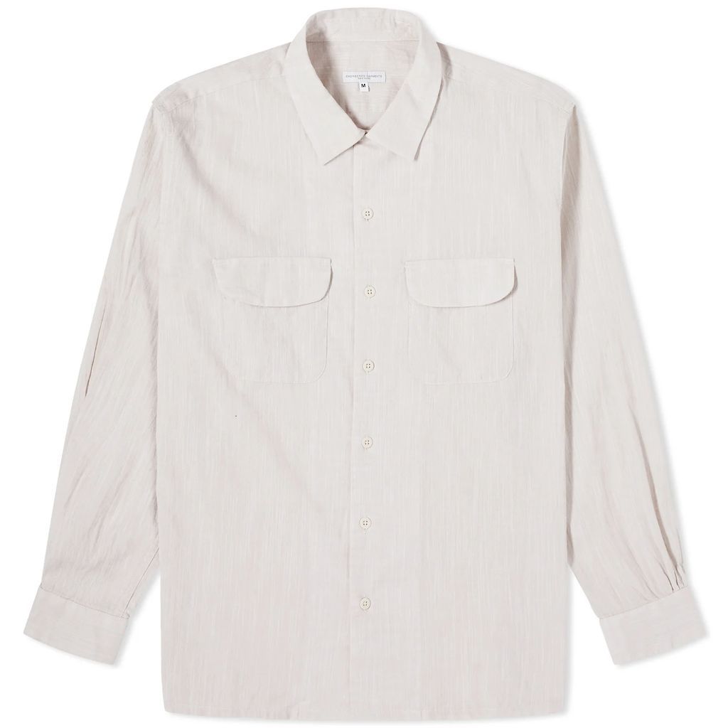 Men's Classic Shirt Beige Cotton Slub