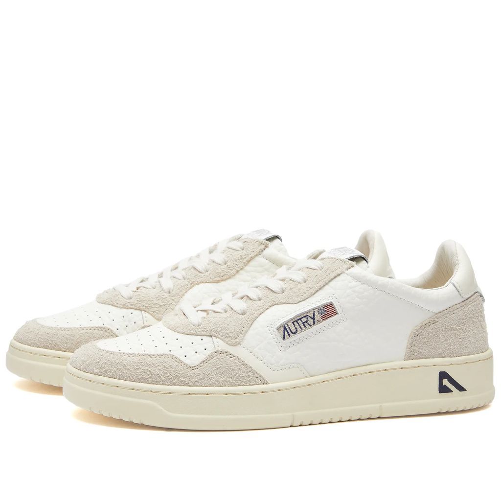 Men's Medalist Hairy Suede Sneaker White/Sand/Whs