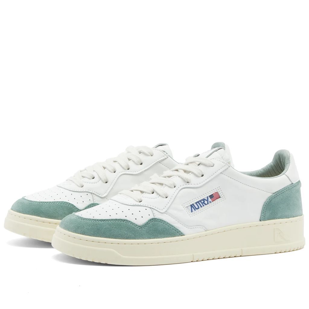 Men's Medalist Goat Leather Suede Sneaker Suede White/Mil
