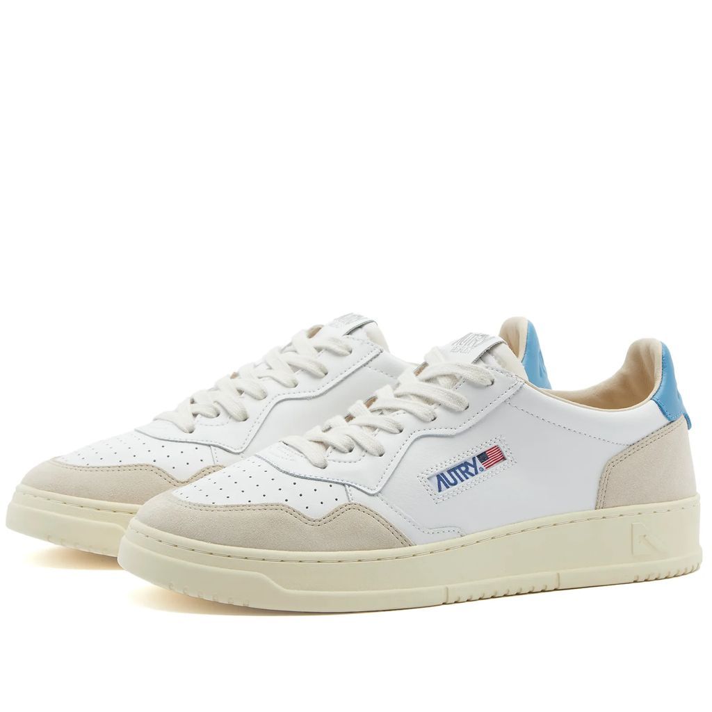 Men's Medalist Leather Suede Sneaker Leather White/Niagara