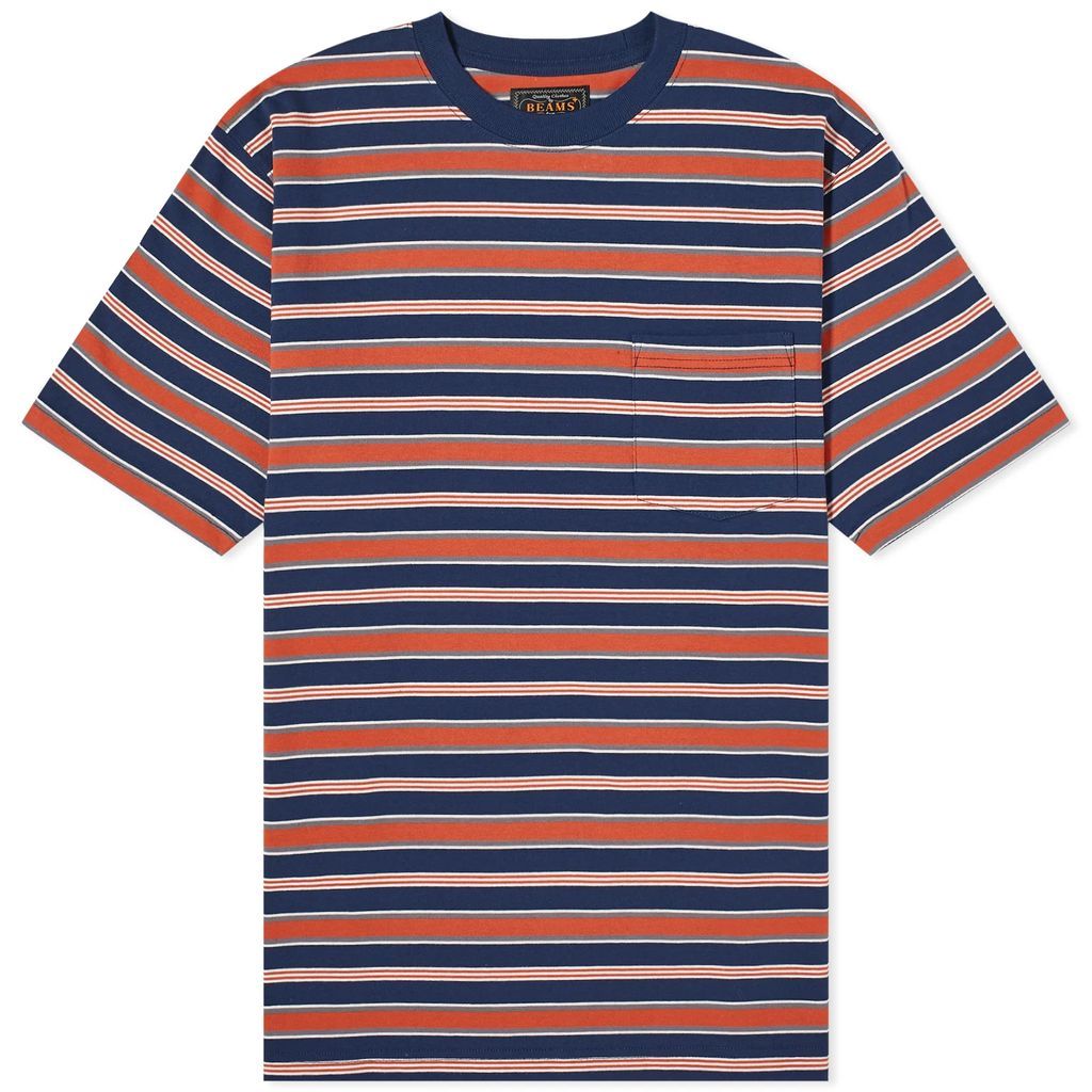 Men's Multi Stripe Pocket T-Shirt Navy