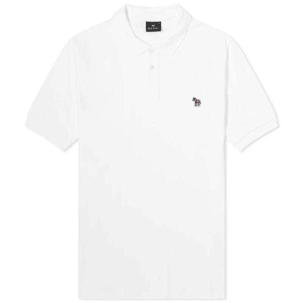 Men's Zebra Polo Shirt White