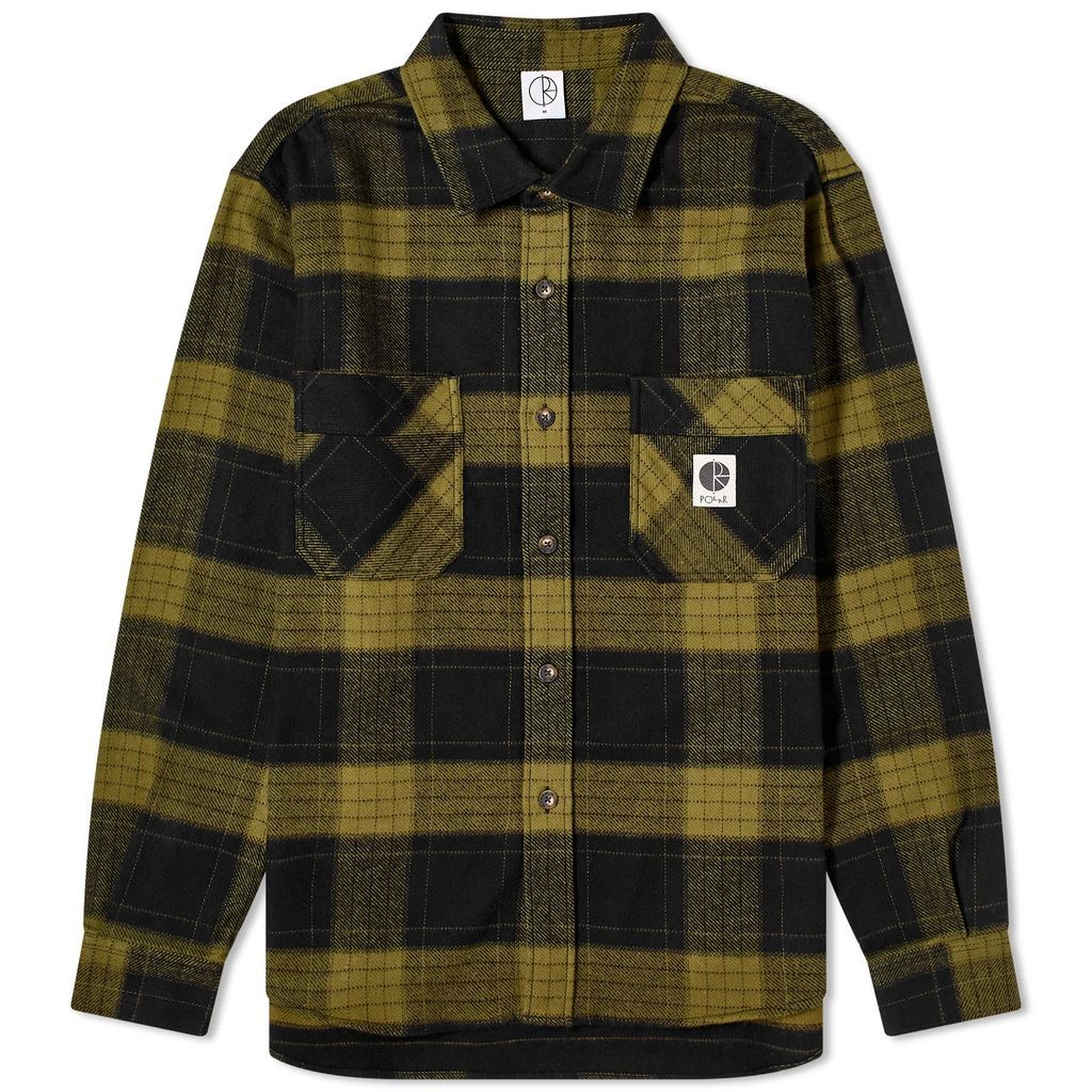 Men's Mike Flannel Check Overshirt Black / Army Green
