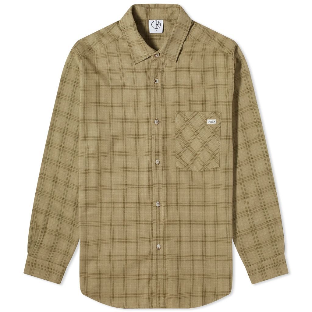 Men's Mitchell Check Flannel Shirt Green/Beige
