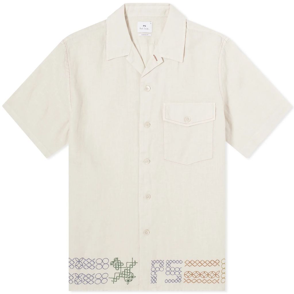 Men's PS Embroidered Vacation Shirt Brown