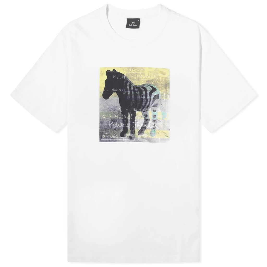 Men's Zebra Square T-Shirt White