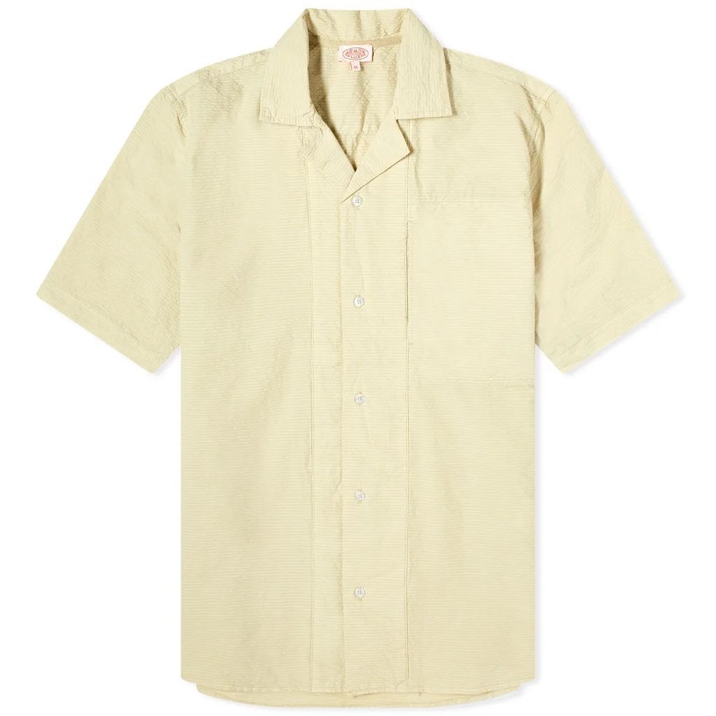 Men's Seersucker Vacation Shirt Pale Olive