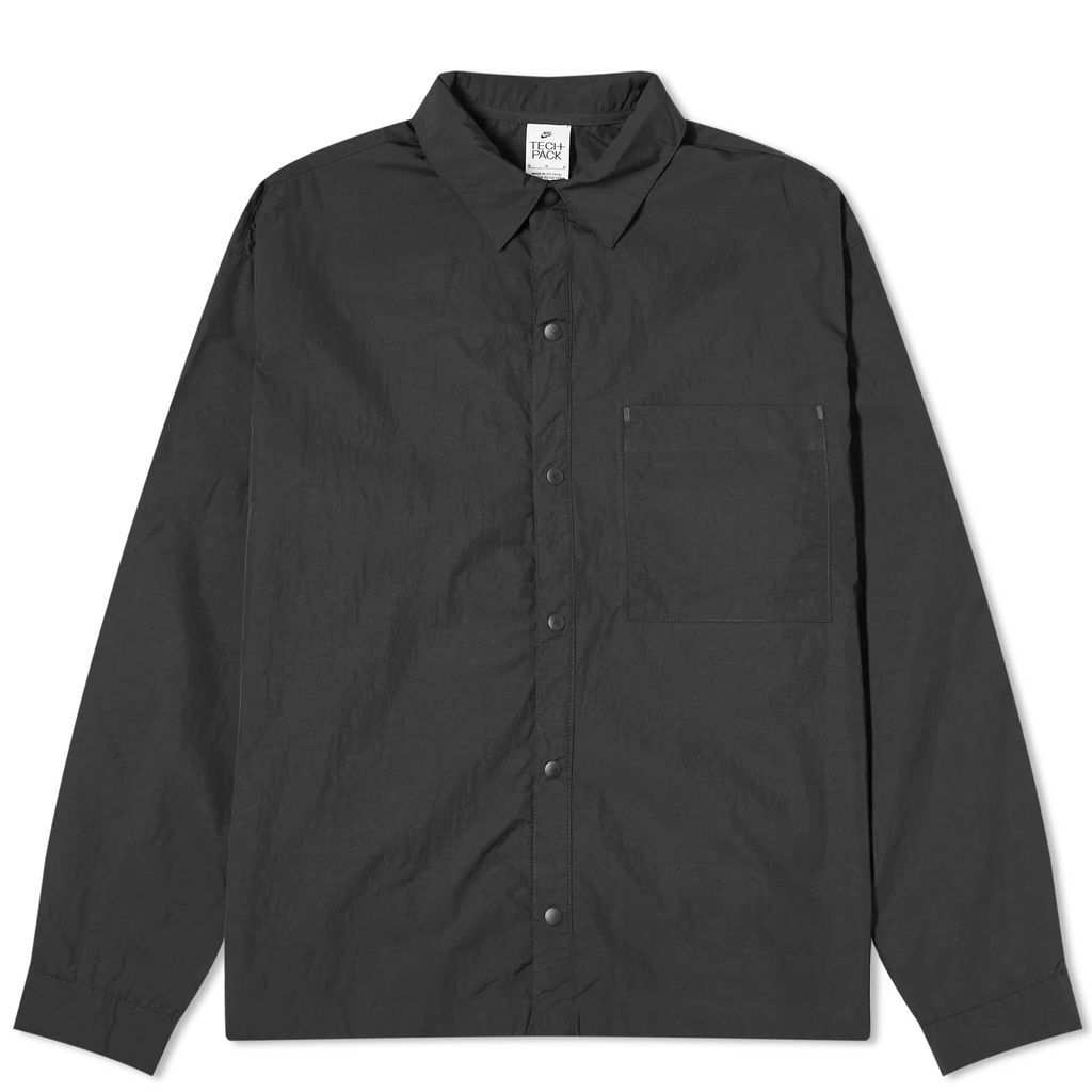 Men's Tech Pack Woven Long Sleeve Shirt Black