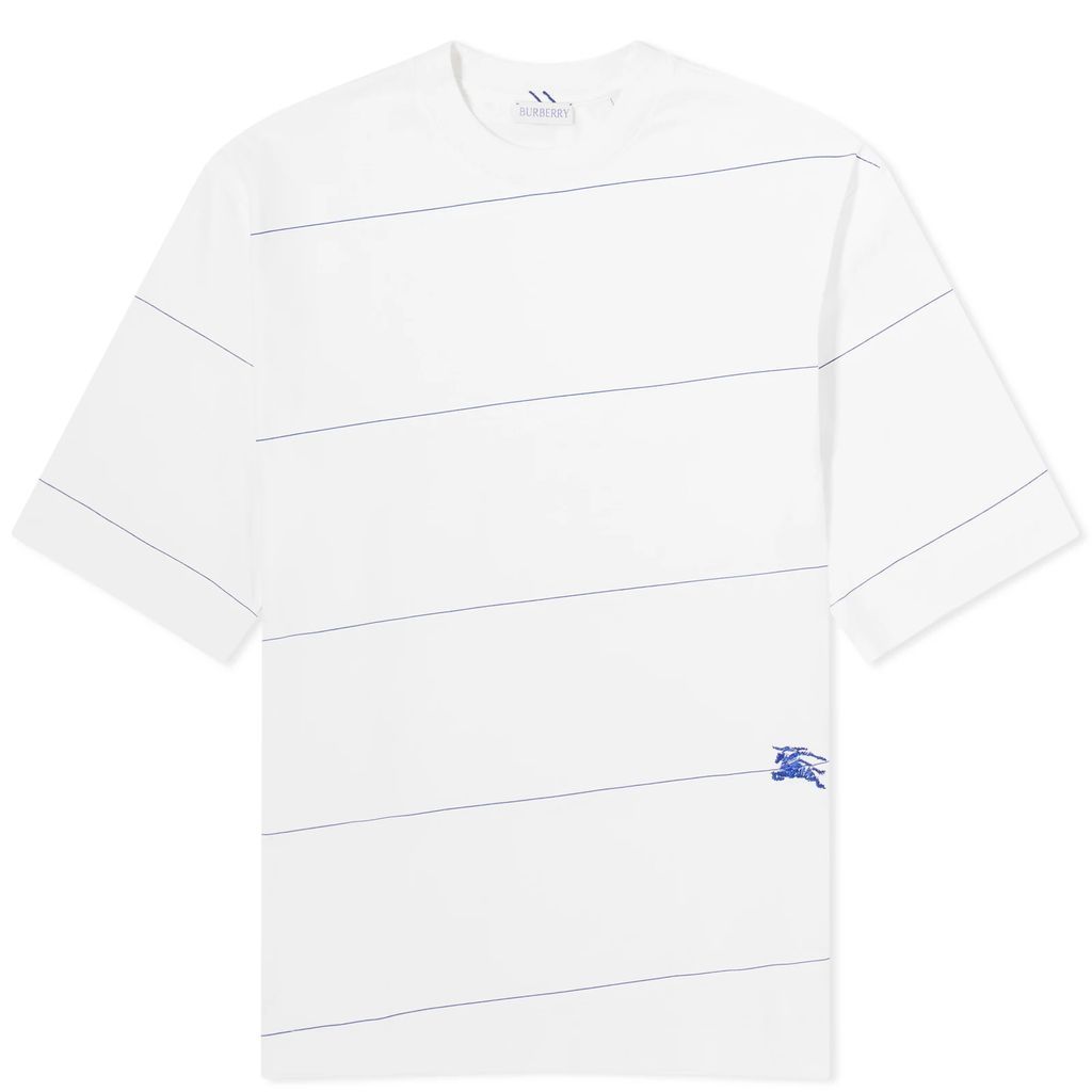 Men's Diagonal Stripe T-Shirt White
