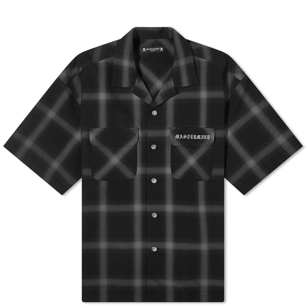 Men's Ombre Checked Vacation Shirt Black