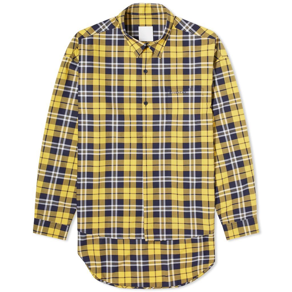 Men's Popover Check Shirt Dark Yellow