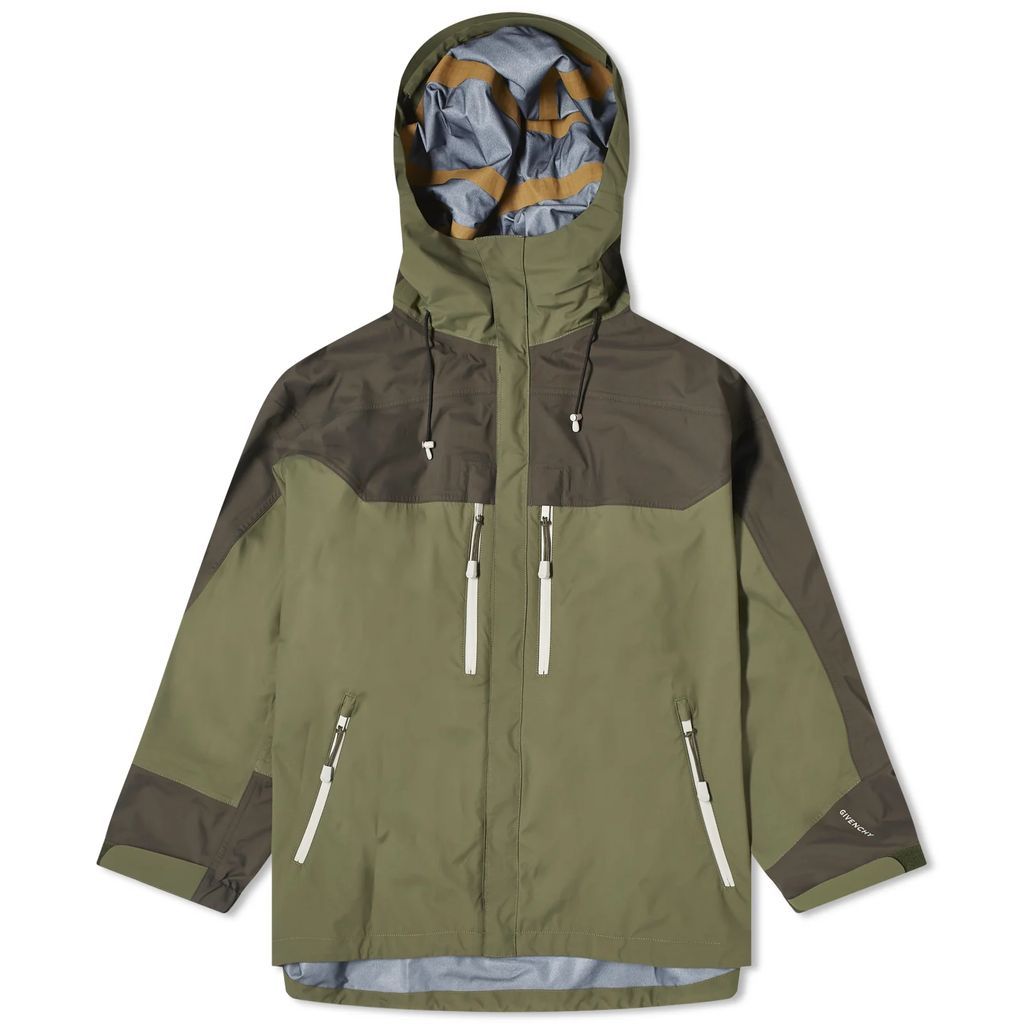 Men's Two Tone Shell Jacket Olive Green