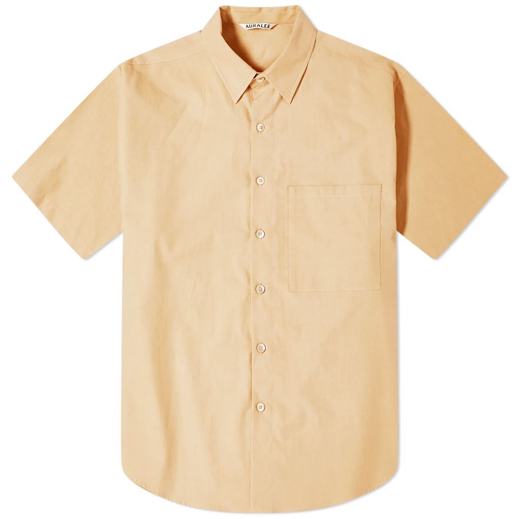 Men's Washed Finx Short Sleeve Shirt Light Brown